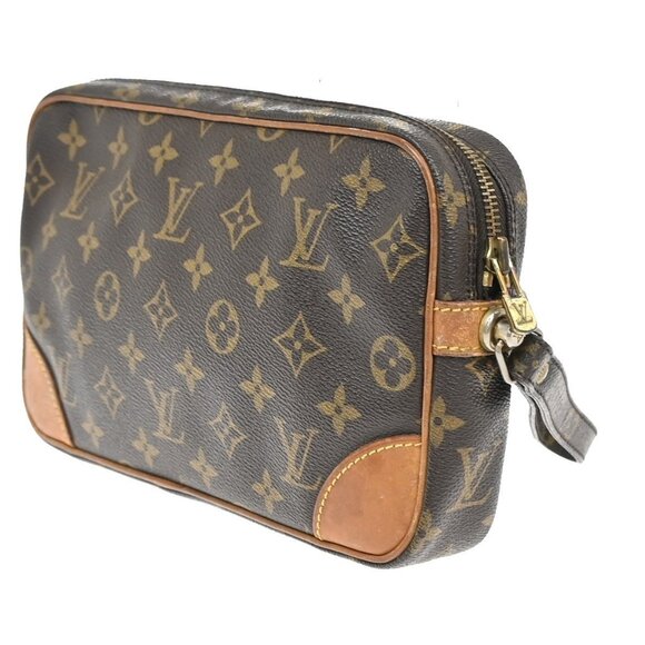 LOUIS VUITTON Marly Dragonne GM Clutch Hand Bag Monogram Brown - Picture 4 of 15